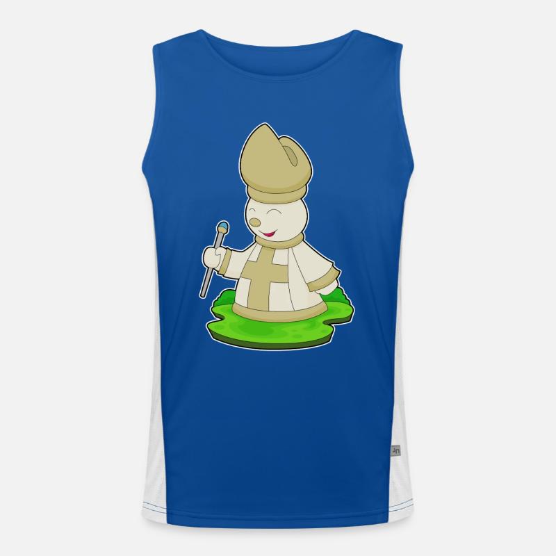 Chess Piece Bishop Chess Men's Functional Contrast Tank Top 