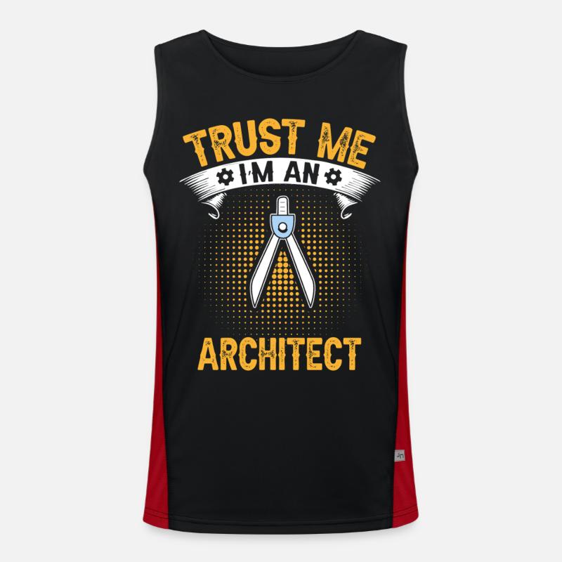 Architects Trust Me Engineering Design - Men's Functional Contrast Tank Top - black/red