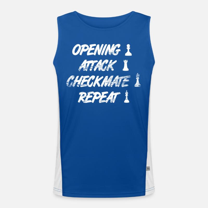 Chess Techniques Men's Functional Contrast Tank Top 