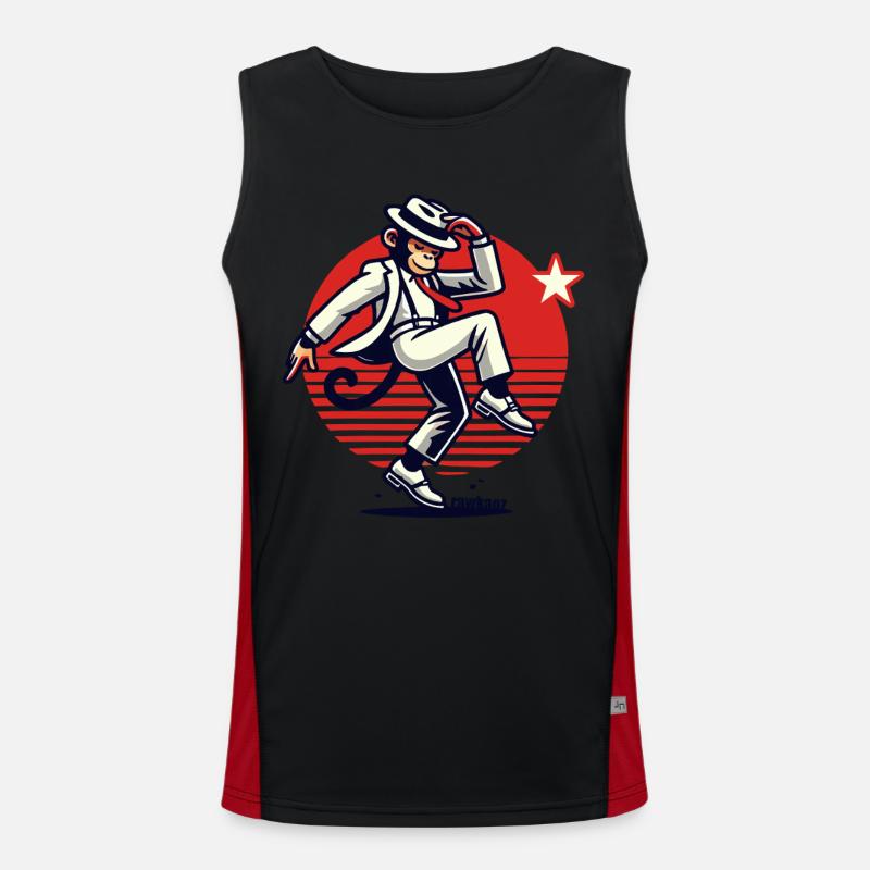 Moonwalk Monkey Monkey Dance Monkey Men's Functional Contrast Tank Top 