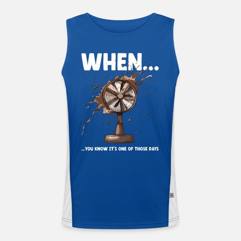 Funny Murphy's Law Meme Disaster Office Colleagues Men's Functional Contrast Tank Top 