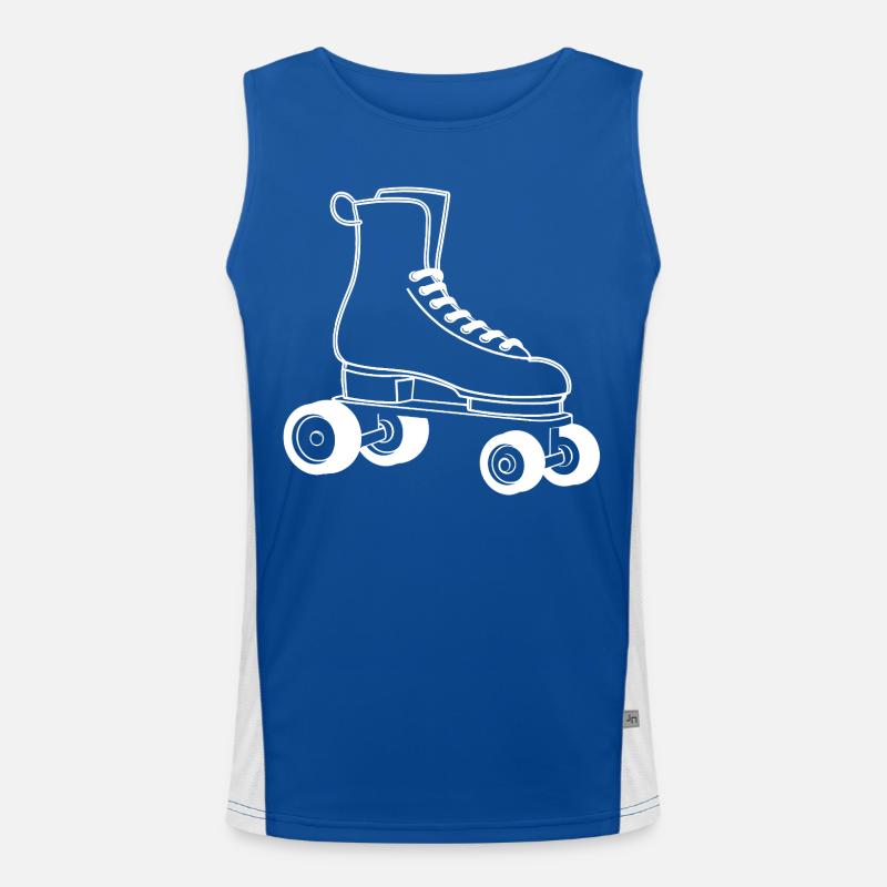 Roller Skates Drawing Men's Functional Contrast Tank Top 