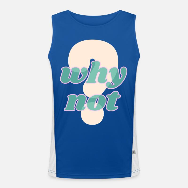 Why Not Statement Design Funktionelles Kontrast-Tank Top für Männer 