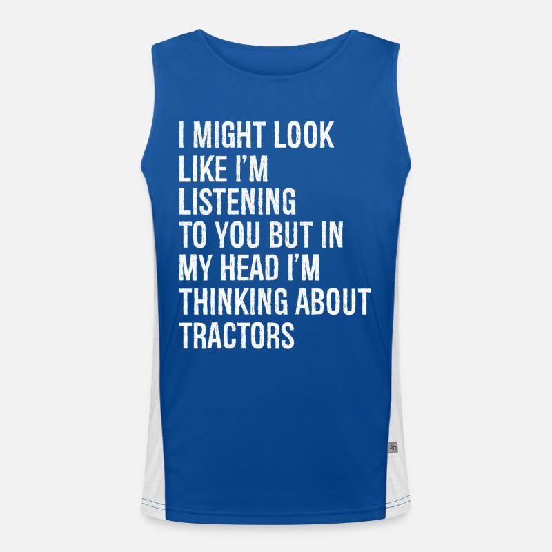 J’ai peut-être l’air de t’écouter, mais dans mon Débardeur respirant contrasté Homme 