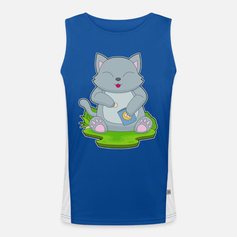 Cat Potato Chips Men's Functional Contrast Tank Top 