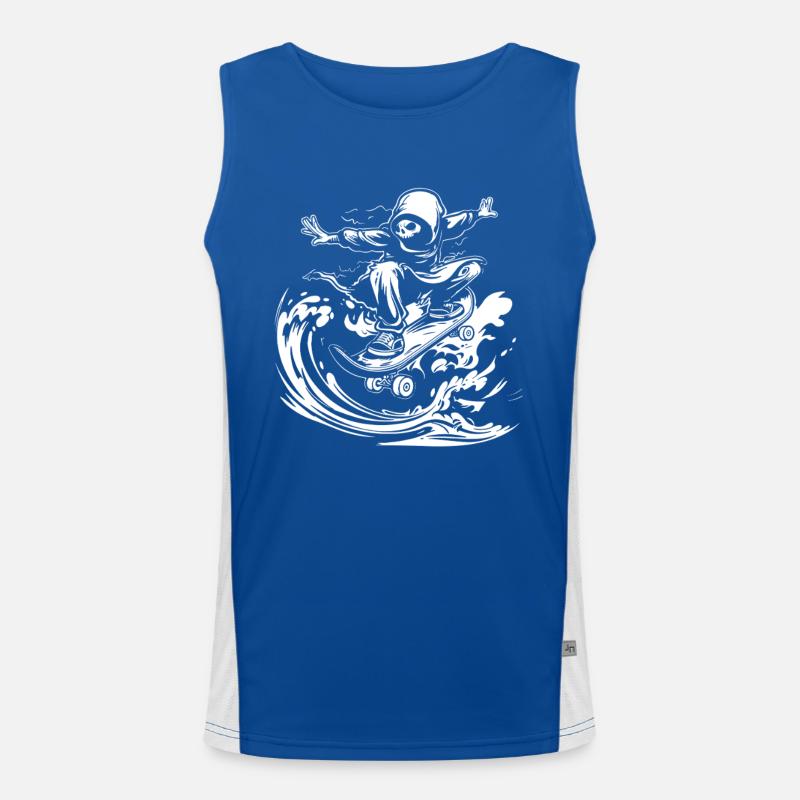Skateboarding Comic Men's Functional Contrast Tank Top 