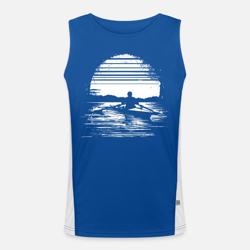 Rowing Sketch Men's Functional Contrast Tank Top 