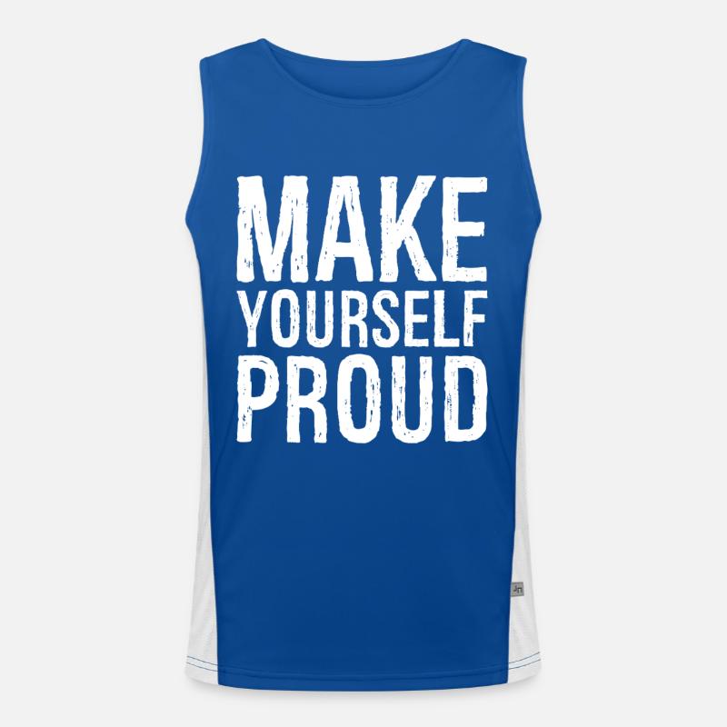 make yourself proud Funktionelles Kontrast-Tank Top für Männer 