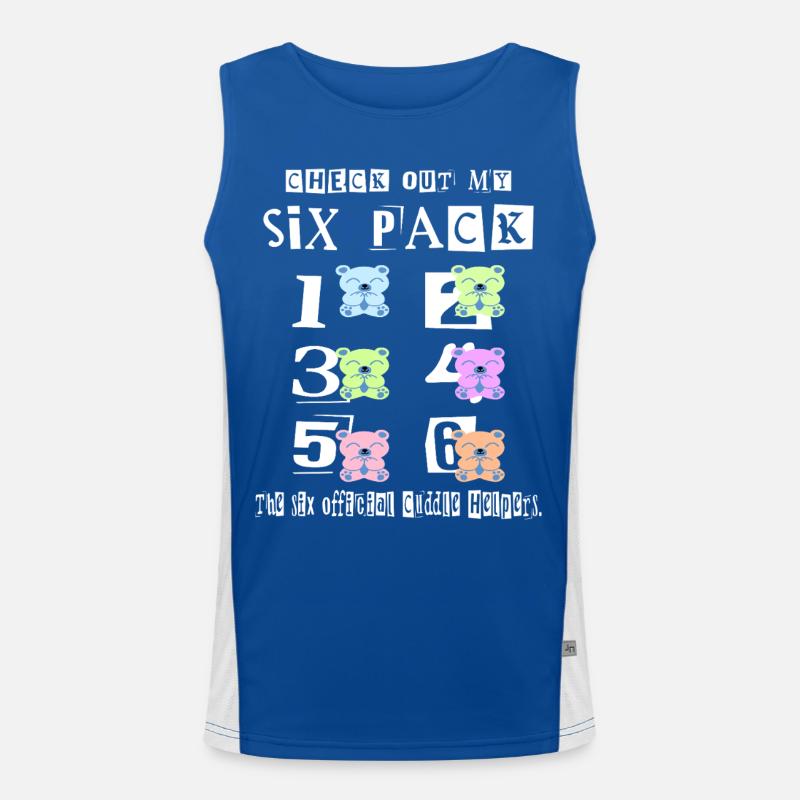 Teddy Cuddle Six Pack Men's Functional Contrast Tank Top 