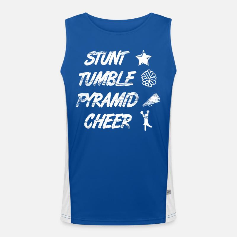 Cascade Culbute Pyramide Cheer Débardeur respirant contrasté Homme 