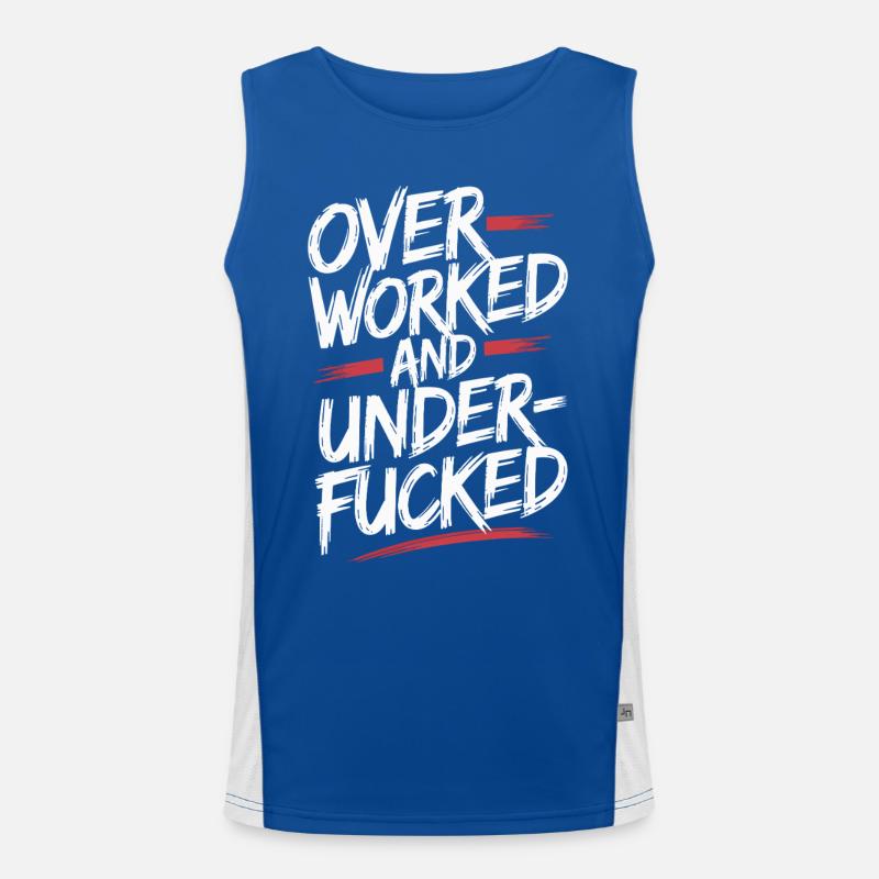 Ausgefallener, überarbeiteter und unterfickter Graffiti-Stil Funktionelles Kontrast-Tank Top für Männer 