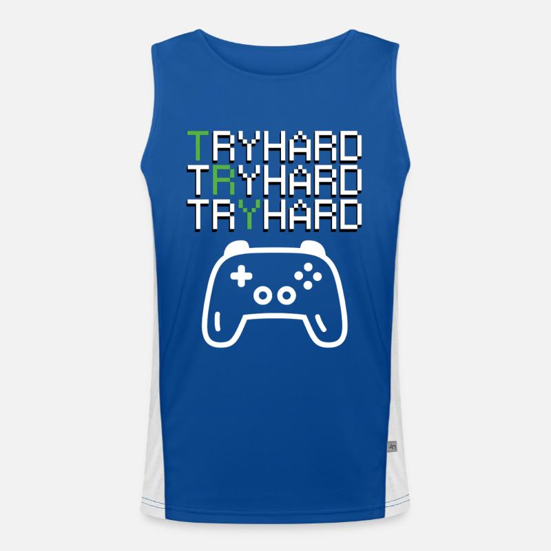 Graphismes Real Tryhard Gamer Débardeur respirant contrasté Homme 