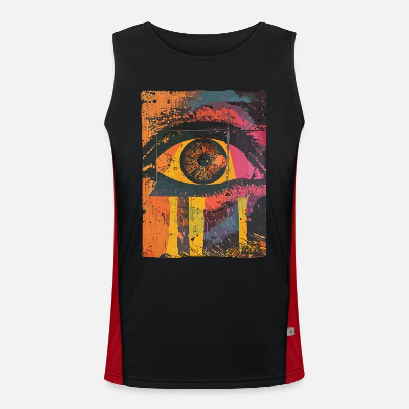Pop Art Oeil Graffiti Débardeur respirant contrasté Homme 