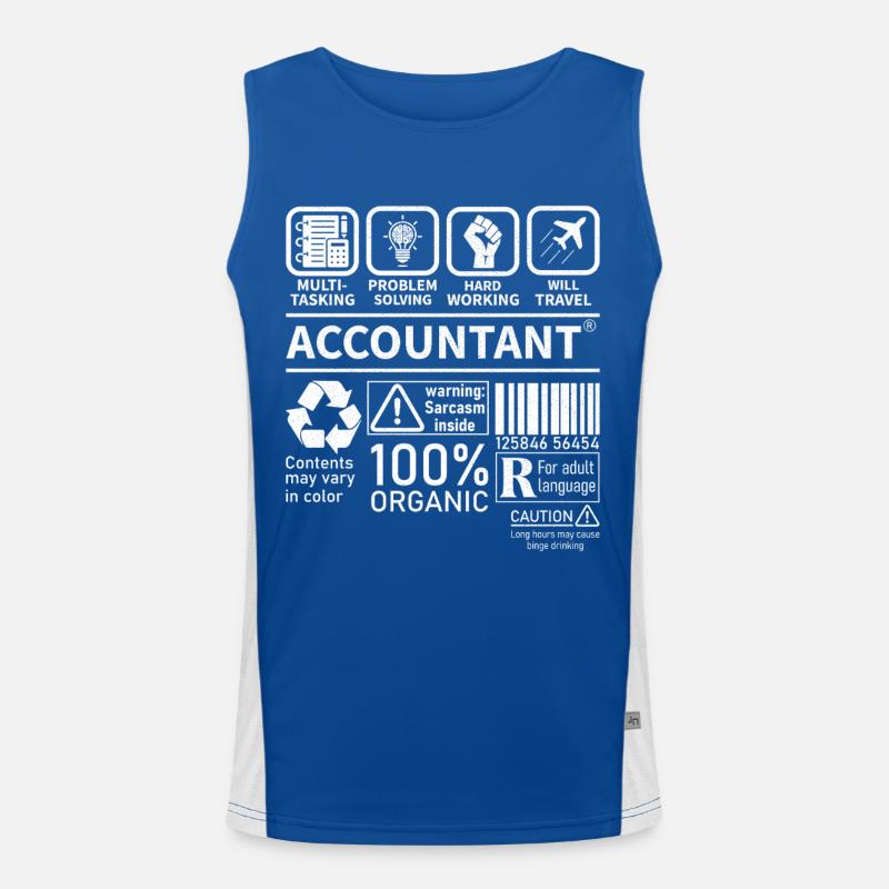 Accountant Multi Tasking Problem Solving Funktionelles Kontrast-Tank Top für Männer 