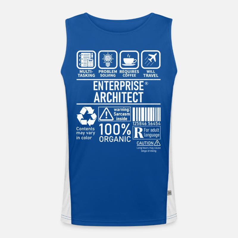 Enterprise Architect multi tasking problem solving Funktionelles Kontrast-Tank Top für Männer 