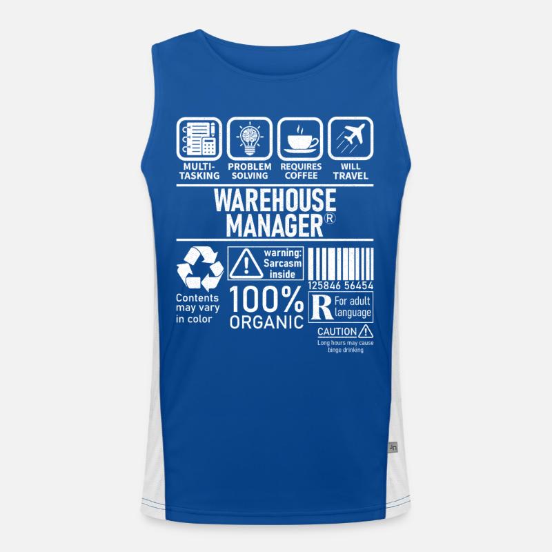 Warehouse Manager multi tasking problem solving Funktionelles Kontrast-Tank Top für Männer 