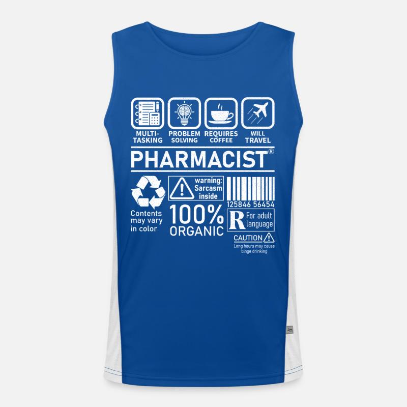 Pharmacien multitâche résolution de problèmes Débardeur respirant contrasté Homme 