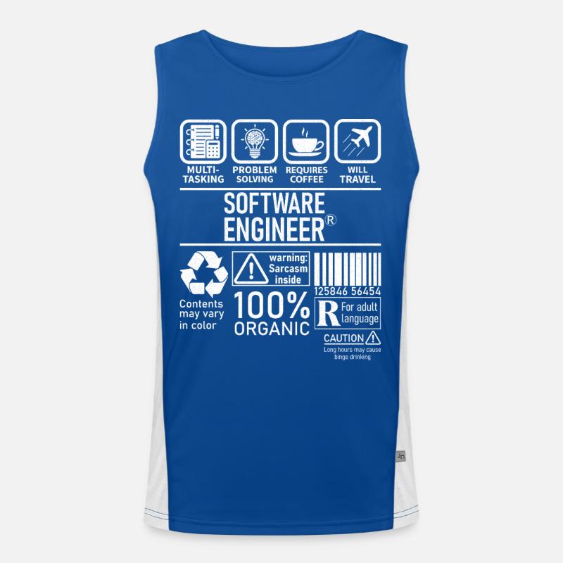 Software Engineer multi tasking problem solving Funktionelles Kontrast-Tank Top für Männer 