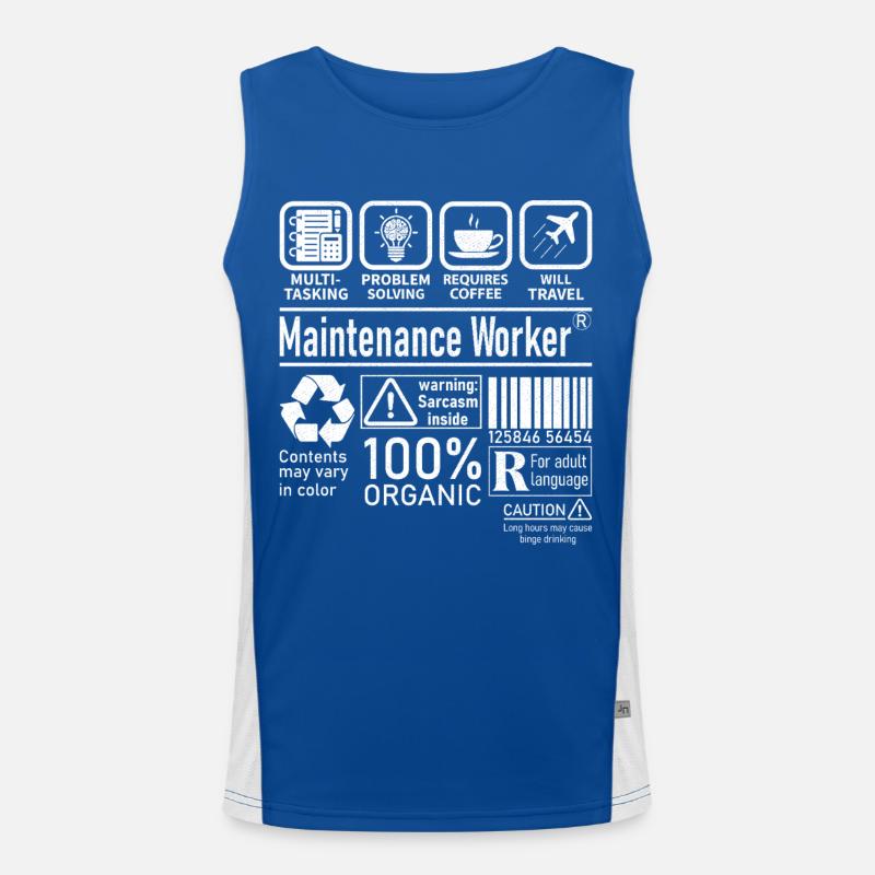 Maintenance Worker multi tasking problem solving Funktionelles Kontrast-Tank Top für Männer 