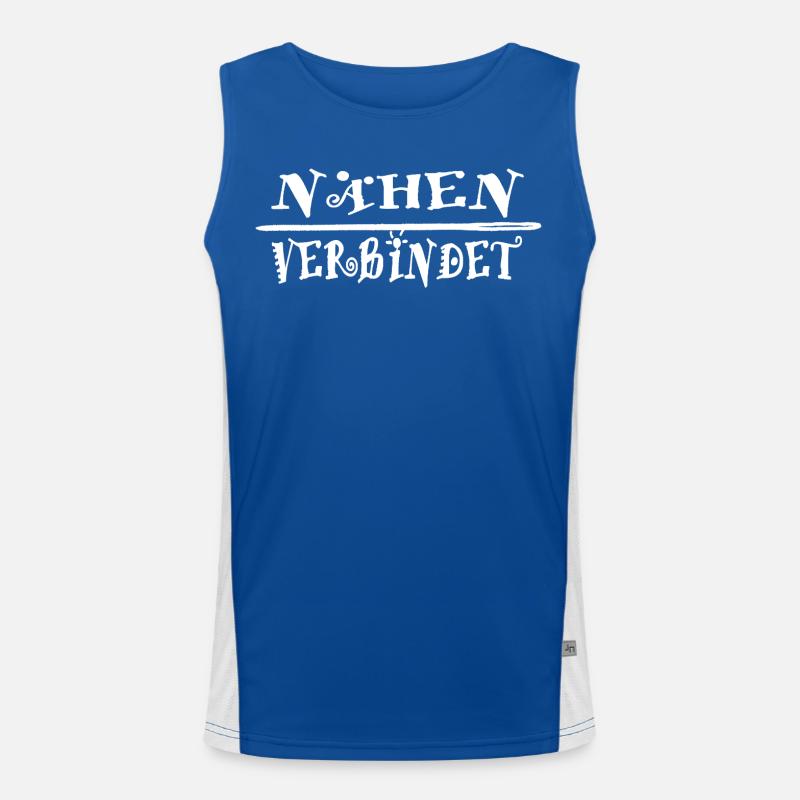 Sewing connects gift idea Men's Functional Contrast Tank Top 