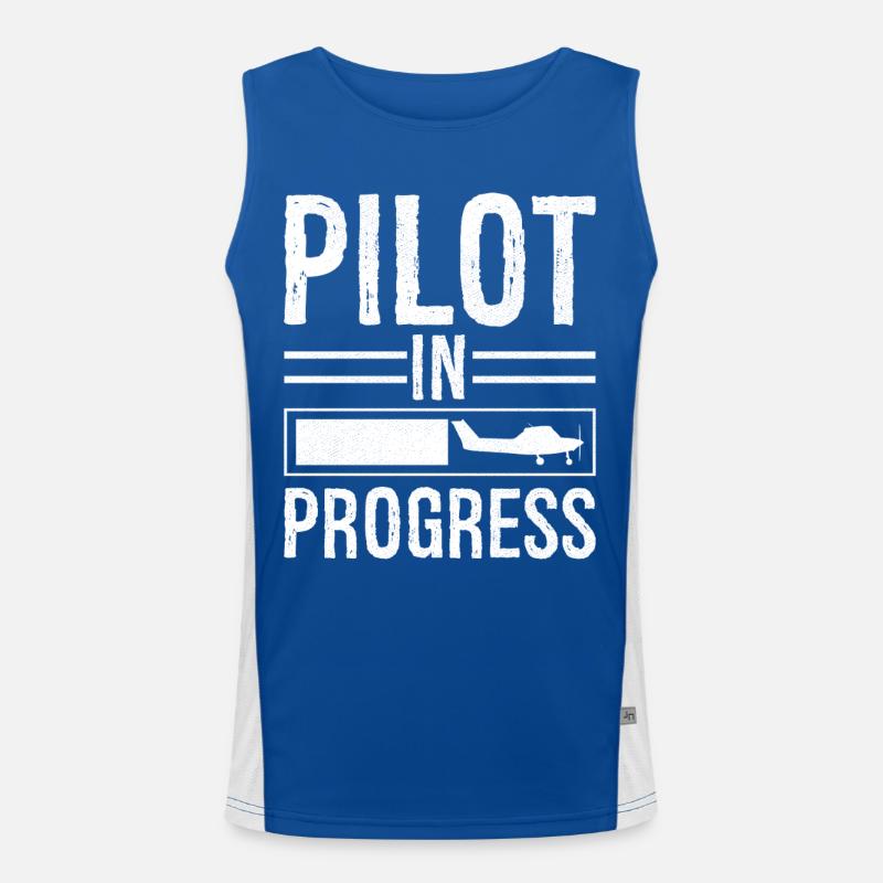 Pilot In progress Funktionelles Kontrast-Tank Top für Männer 