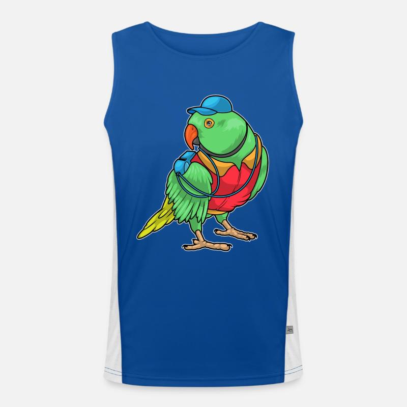 Parrot Referee Whistle Men's Functional Contrast Tank Top 