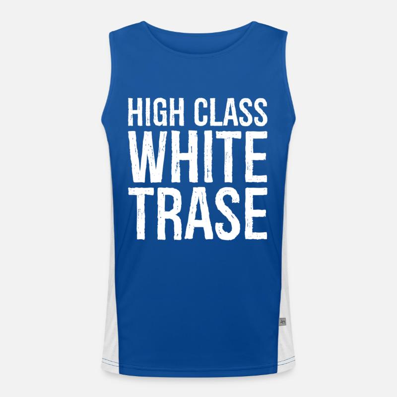 High class white trase Funktionelles Kontrast-Tank Top für Männer 
