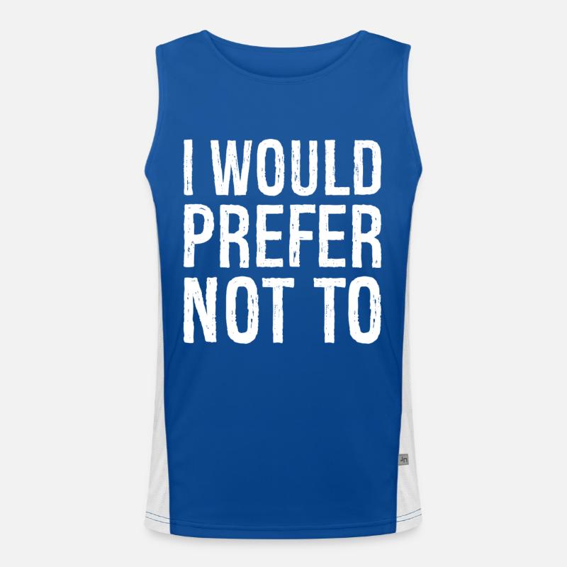 I would prefer not to Funktionelles Kontrast-Tank Top für Männer 