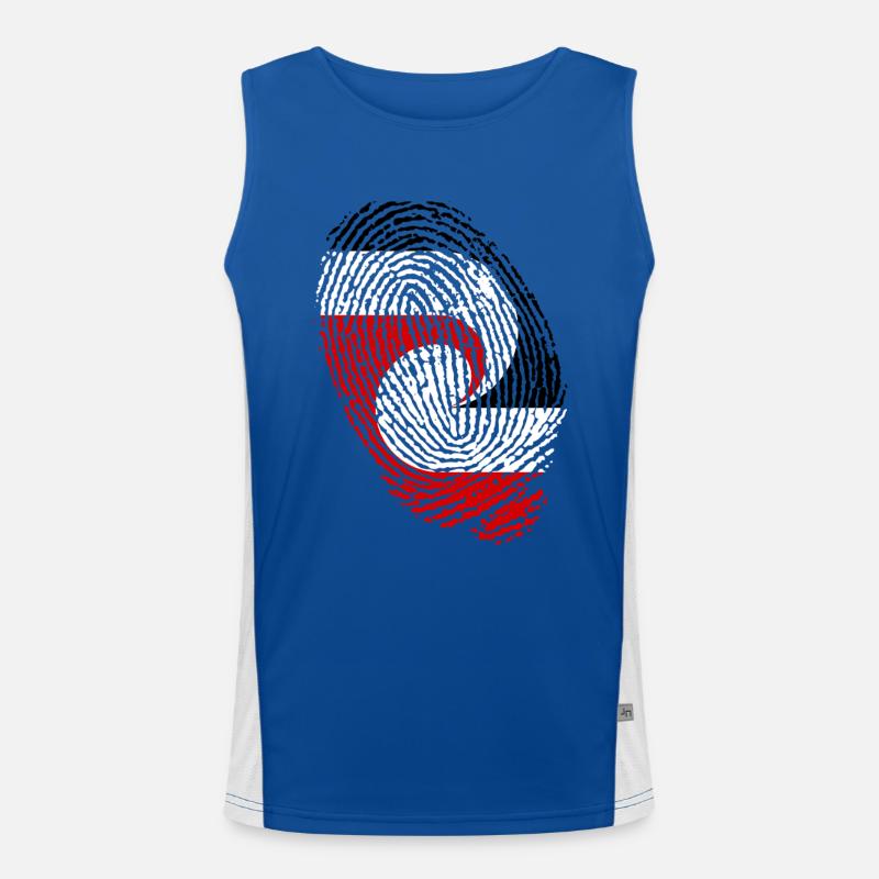 Maori flag fingerprints Men's Functional Contrast Tank Top 