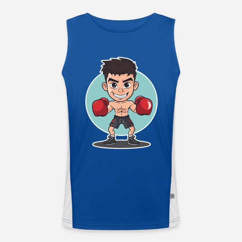 Boxer Comic Look Funktionelles Kontrast-Tank Top für Männer 