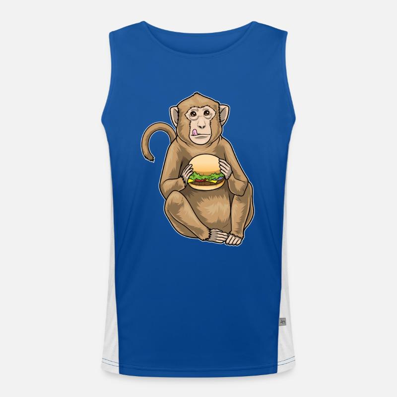Monkey Cheeseburger Men's Functional Contrast Tank Top 
