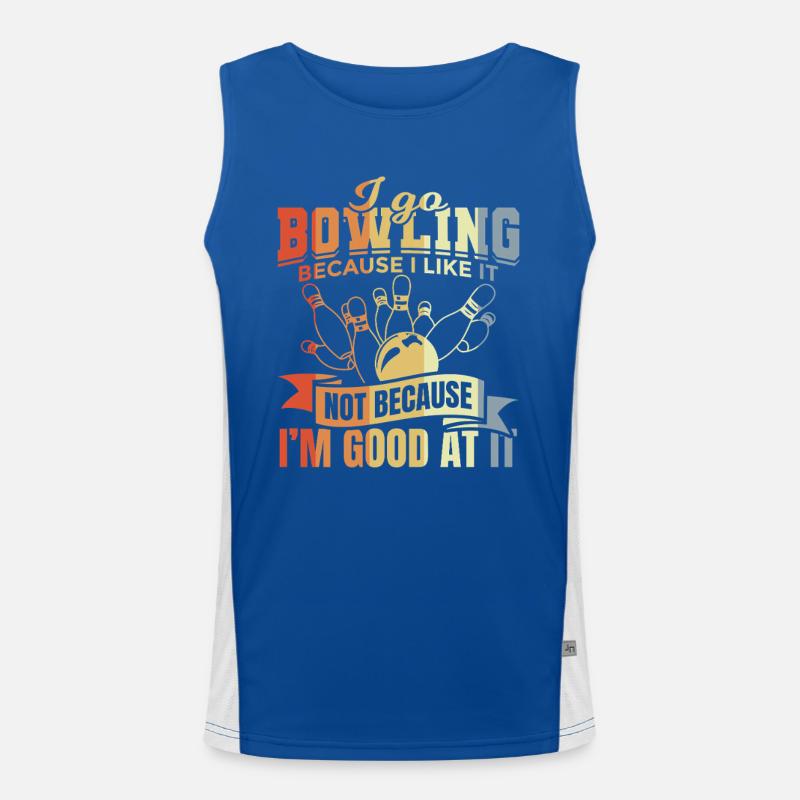Bowling joke Men's Functional Contrast Tank Top 