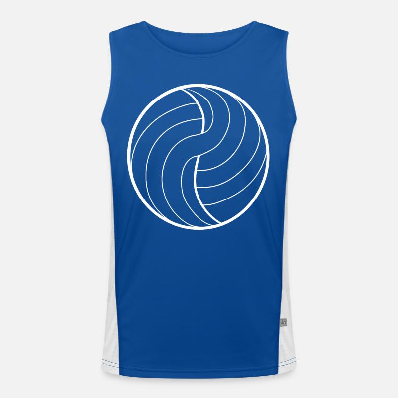 Volleyball Line Art Men's Functional Contrast Tank Top 