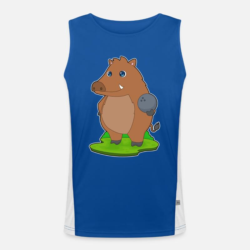 Eber Bowling Bowlingkugel Funktionelles Kontrast-Tank Top für Männer 