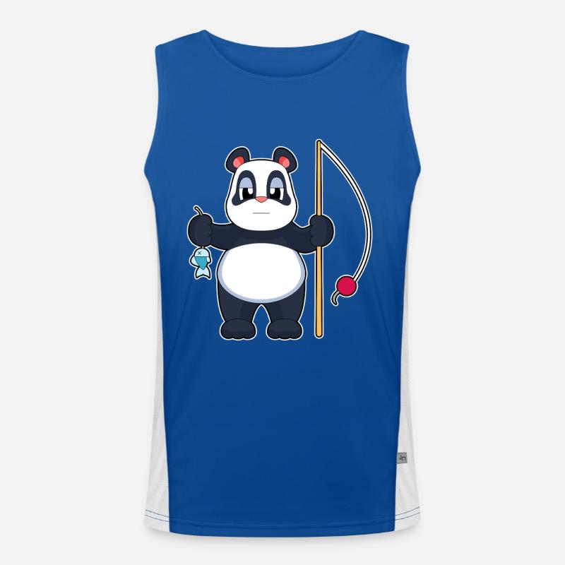 Pêche au panda Angler Fish Débardeur respirant contrasté Homme 