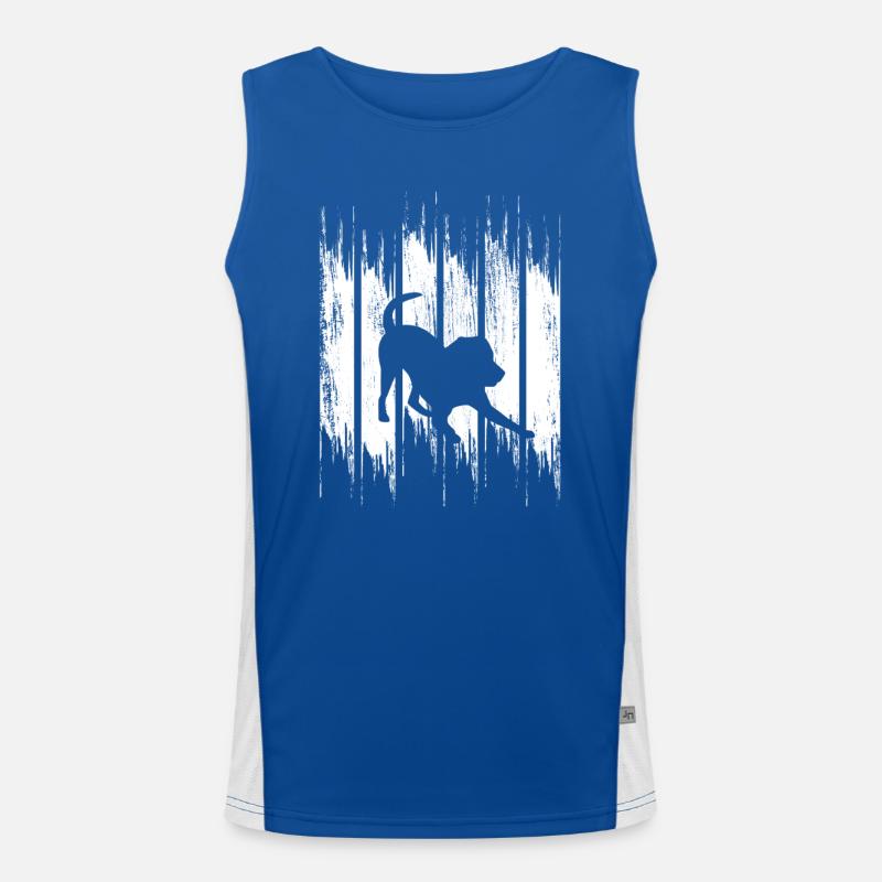 Hund Funktionelles Kontrast-Tank Top für Männer 