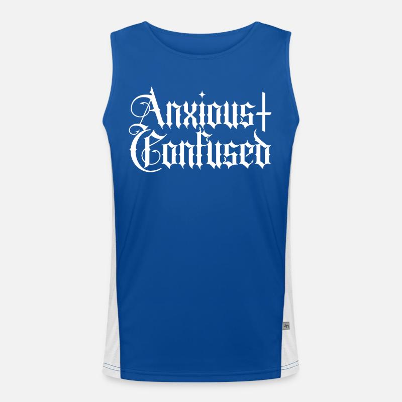 Anxious & Confused Men's Functional Contrast Tank Top 