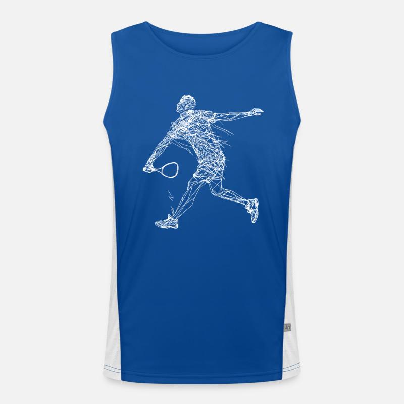 Dessin de badminton Débardeur respirant contrasté Homme 