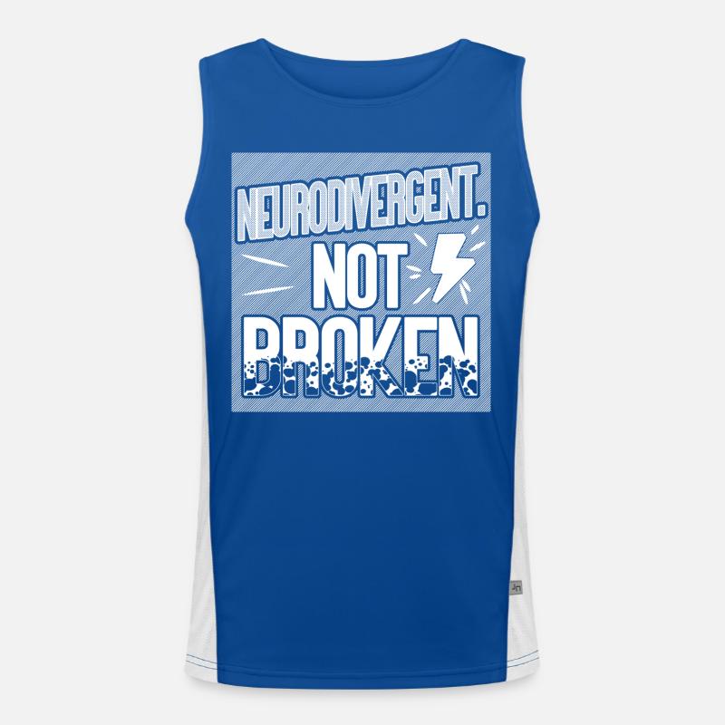 Neurodivergent. Not broken. Men's Functional Contrast Tank Top 