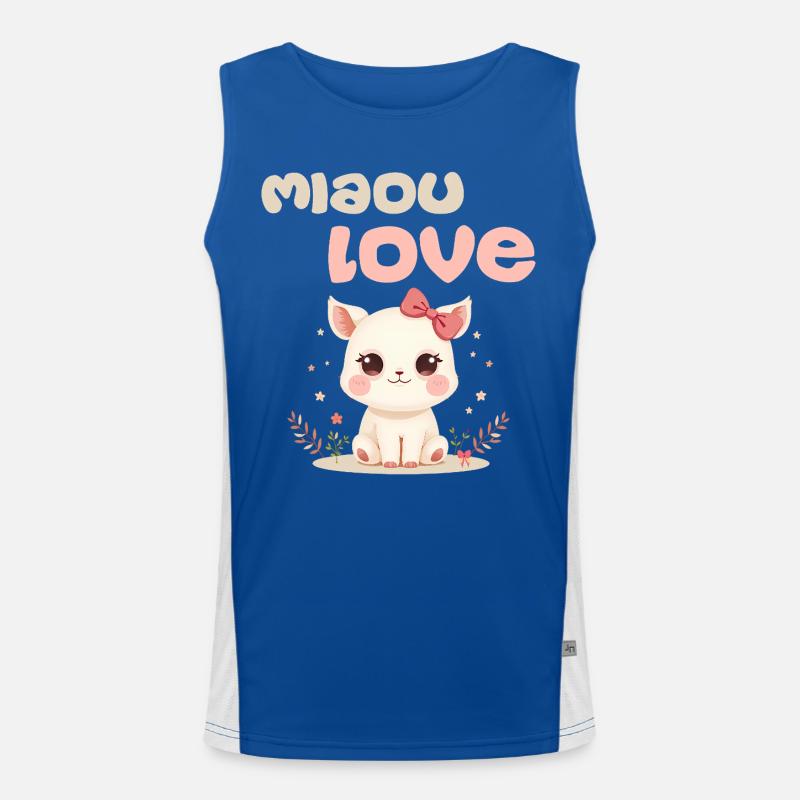 Meow Love Character von Helfspawn Funktionelles Kontrast-Tank Top für Männer 