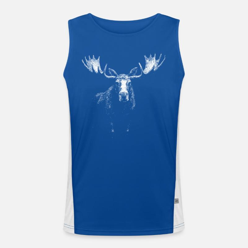 Elch Funktionelles Kontrast-Tank Top für Männer 