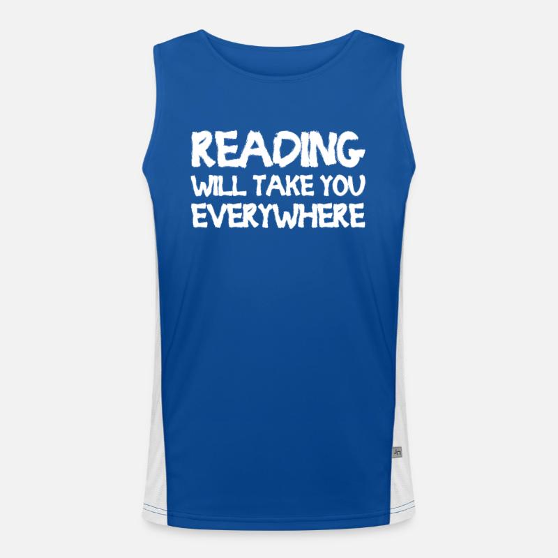 Reading Will Take You Everywhere Men's Functional Contrast Tank Top 
