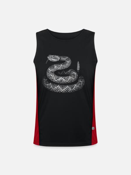 Snake - Men's Functional Contrast Tank Top - black/red