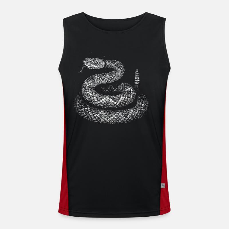 Snake - Men's Functional Contrast Tank Top  - black/red