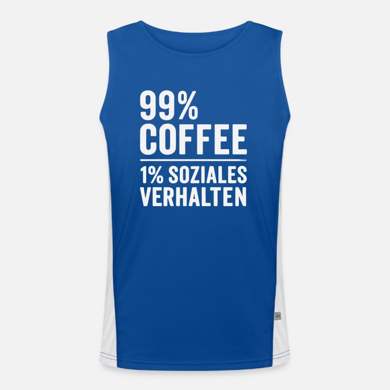99 % Kaffee Funktionelles Kontrast-Tank Top für Männer 