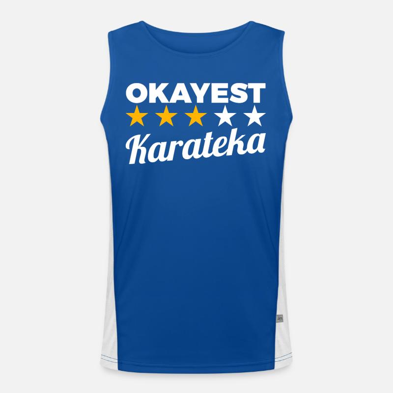 Durchschnittlicher Karateka Funktionelles Kontrast-Tank Top für Männer 