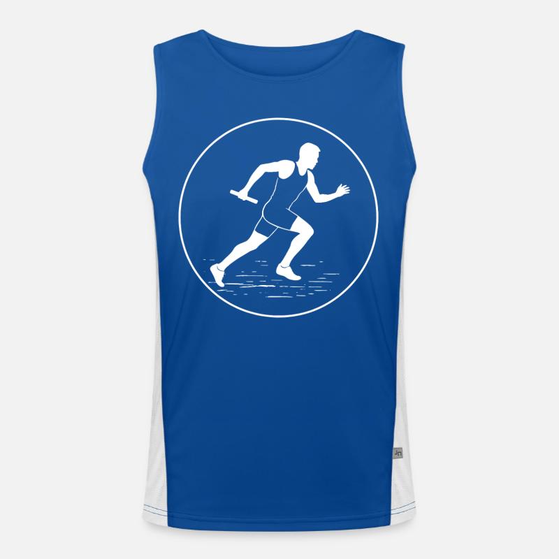 Handing over the baton in a sprint Men's Functional Contrast Tank Top 