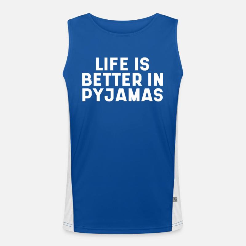 Life Is Better In Pyjamas Men's Functional Contrast Tank Top 