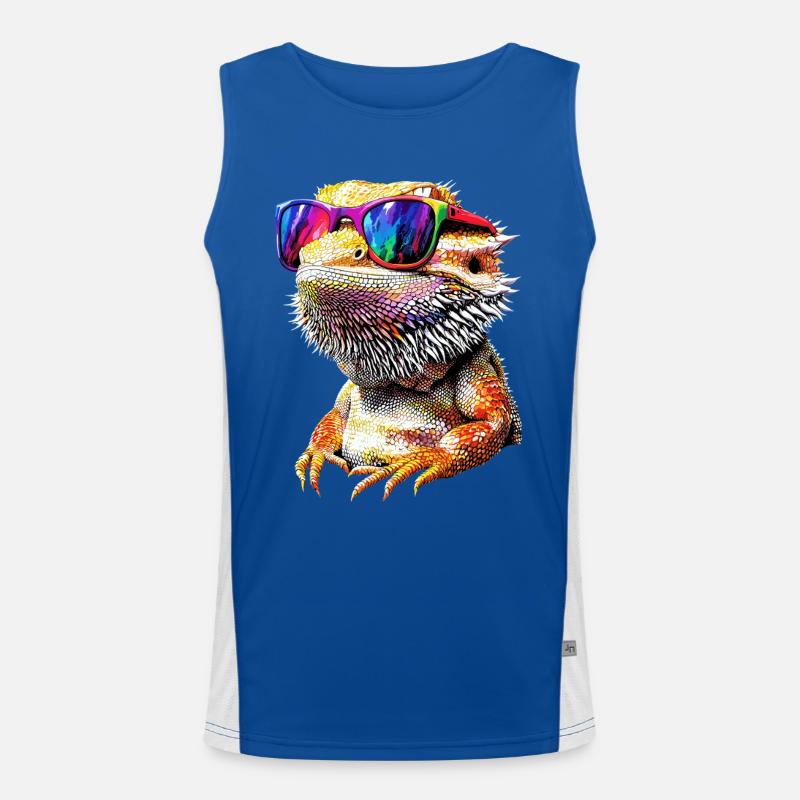 Bartagame Echse Bearded Dragon Süße Bartagamen Funktionelles Kontrast-Tank Top für Männer 