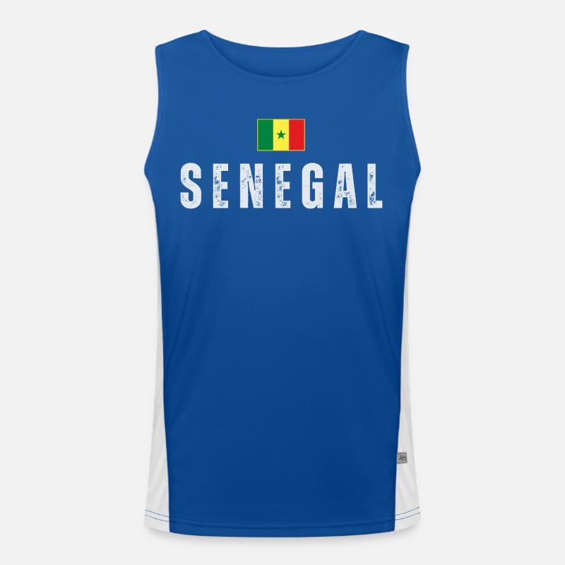 Drapeau sénégalais, fier Sénégalais Débardeur respirant contrasté Homme 